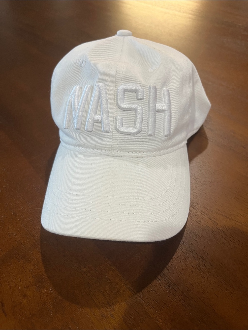 Nash (Nashville) Embroidered White Cap